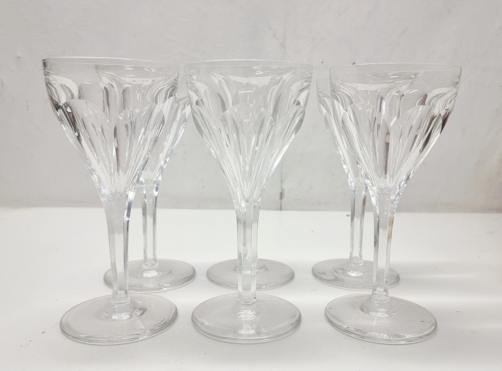 6 grote kristallen glazen, Antiek en Kunst, Ophalen