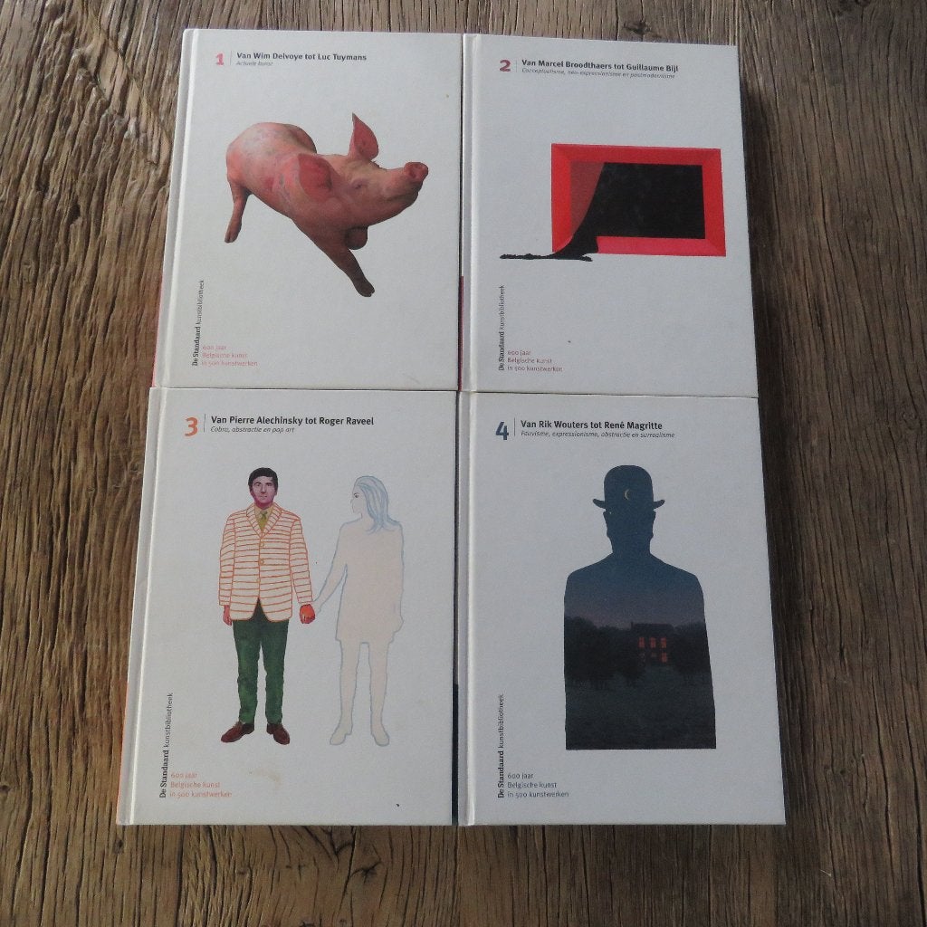 600 jaar Belgische kunst in 500 kunstwerken Deel 1 tem 4, Boeken, Ophalen of Verzenden