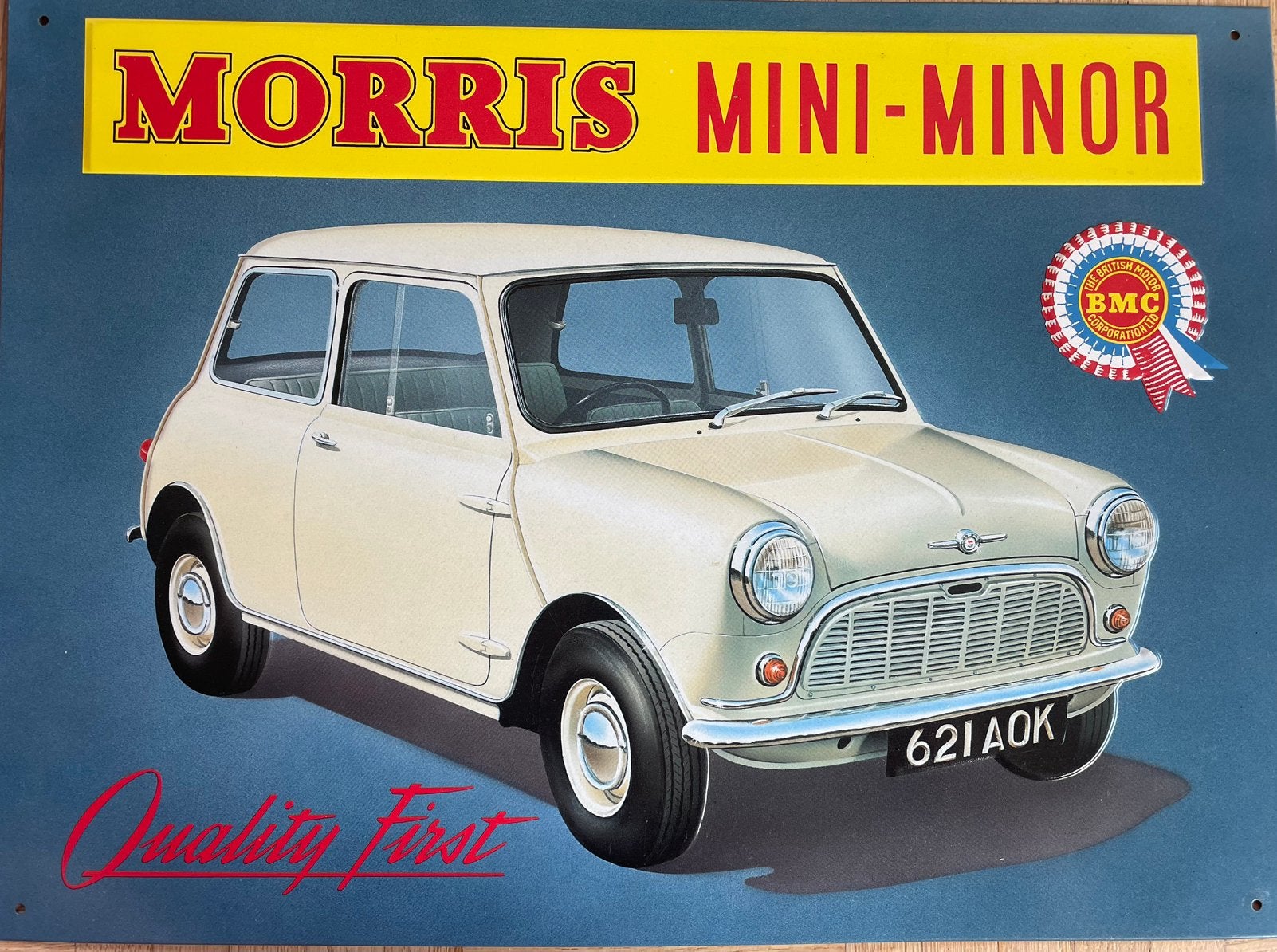 Metalen poster Mini - Morris Mini-Minor, Ophalen of Verzenden, Zo goed als nieuw
