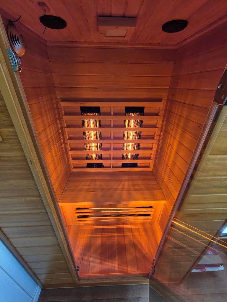 Luxe 2-persoons Infraroodsauna met Full Spectrum stralers, Ophalen, Zo goed als nieuw, Infrarood, Complete sauna
