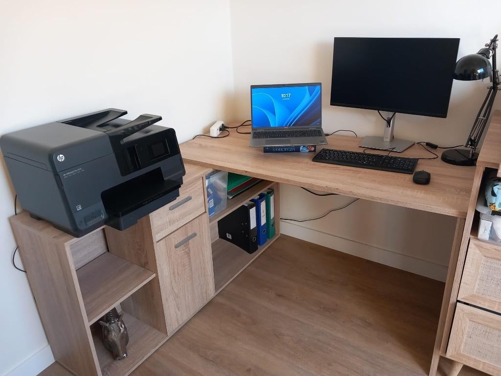 Bureau, Ophalen, Gebruikt, Hoekbureau, Bruin