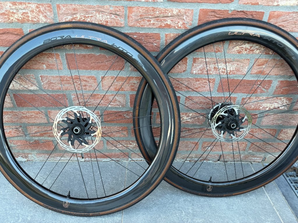 Campagnolo Bora Ultra Wto 45+GP5000s+SRAM Red cassette, Fietsen en Brommers, Fietsonderdelen, Zo goed als nieuw, Racefiets, Carbon