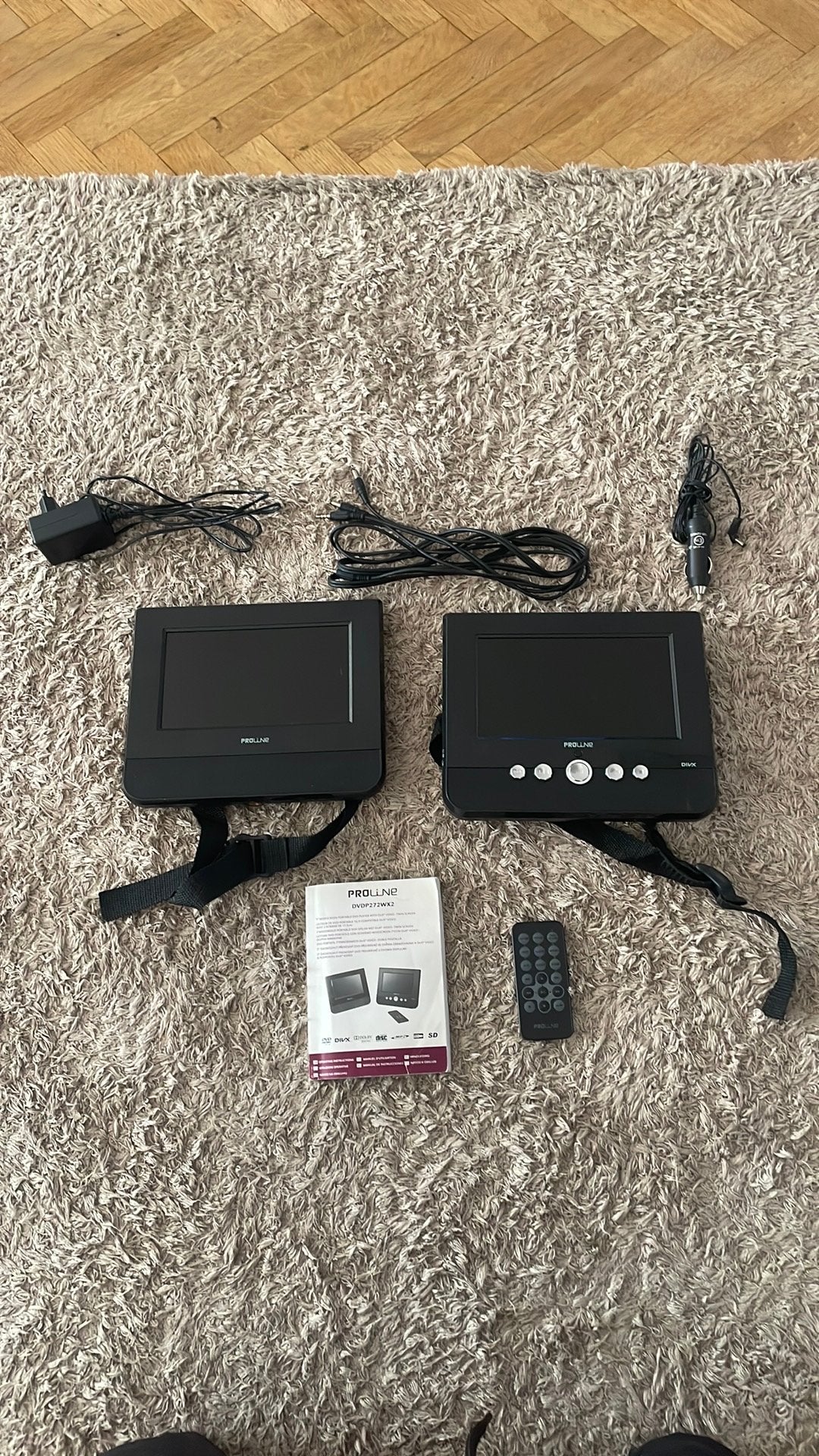 Lecteur DVD Proline avec 2 écrans, Enlèvement, Comme neuf, Lecteur DVD