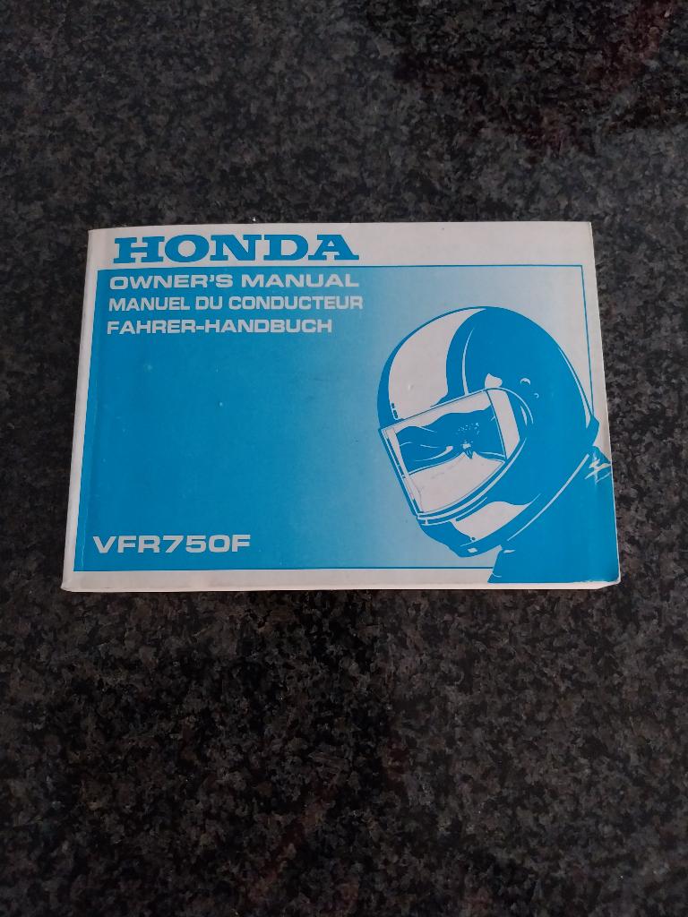 Honda VFR750F Owner's Manual, Ophalen of Verzenden, Honda