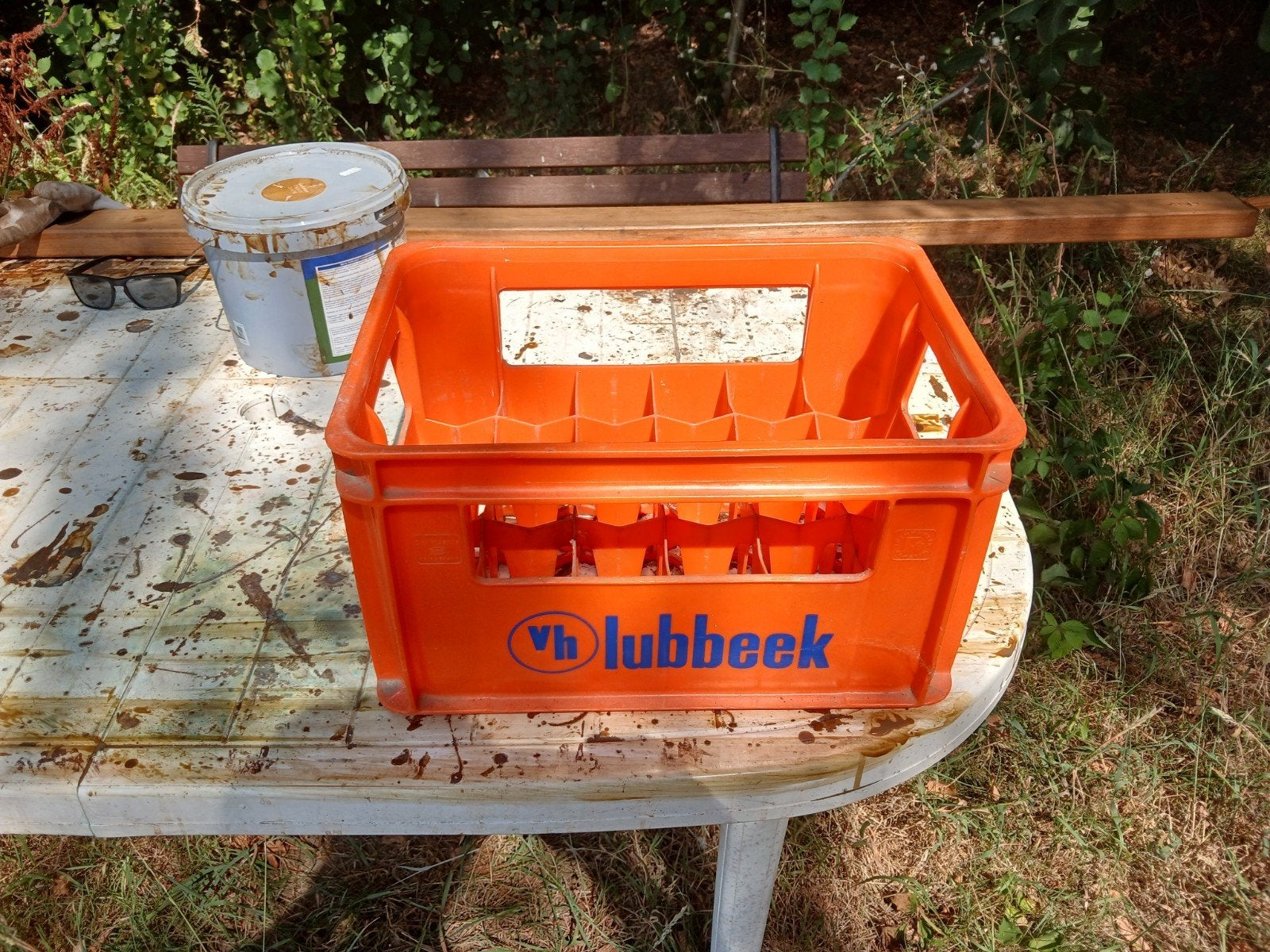 Oude vintage bierbak brouwerij VH Lubbeek, Ophalen of Verzenden