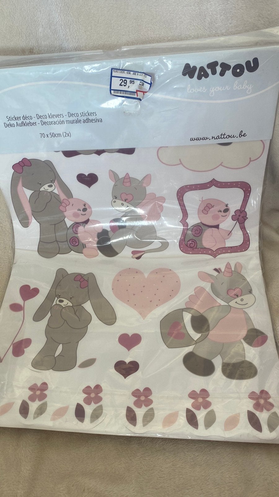 Nattou stickers baby kamer, Ophalen, Zo goed als nieuw