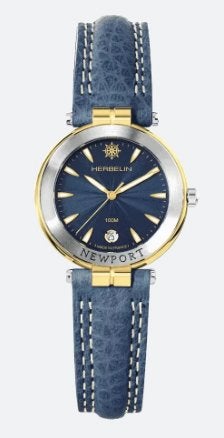 MICHEL HERBELIN DAMESHORLOGE, Handtassen en Accessoires, Horloges | Dames, Ophalen of Verzenden, Zo goed als nieuw, Staal, Leer
