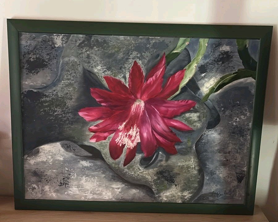 G Embrechts  Epiphyllum. Orchidee-cactus schilderij, Ophalen