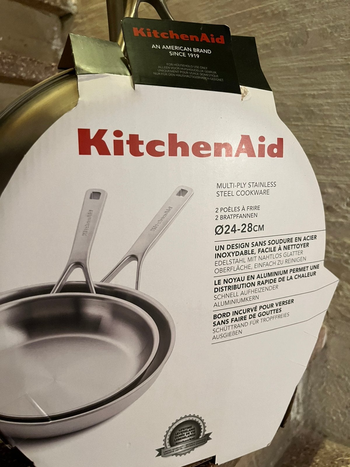 Ensemble d'ustensiles de cuisine KitchenAid neuf INOX, Enlèvement ou Envoi, Neuf, Inox, Ensemble de casseroles