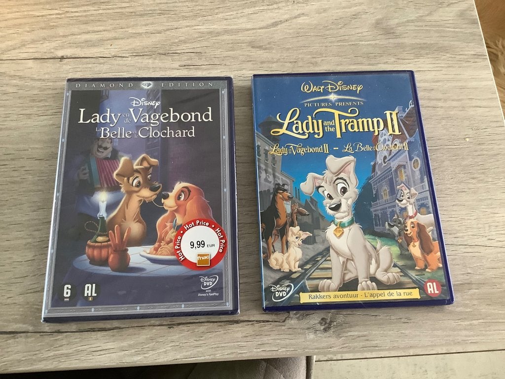 Disney Lady & de Vagebond verschillende DVD'S, Cd's en Dvd's, Europees, Nederlands, Tekenfilm, Alle leeftijden