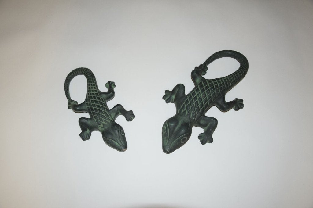 Twee mooie nieuwe salamanders in steen 37cm en 28 cm, Tuin en Terras, Ophalen, Nieuw