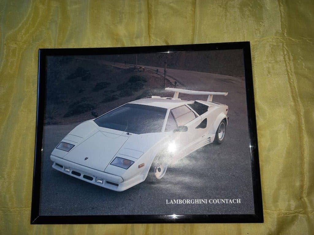 Kadertje met Lamborghini Countach, Verzamelen, Automerken, Motoren en Formule 1, Ophalen, Zo goed als nieuw