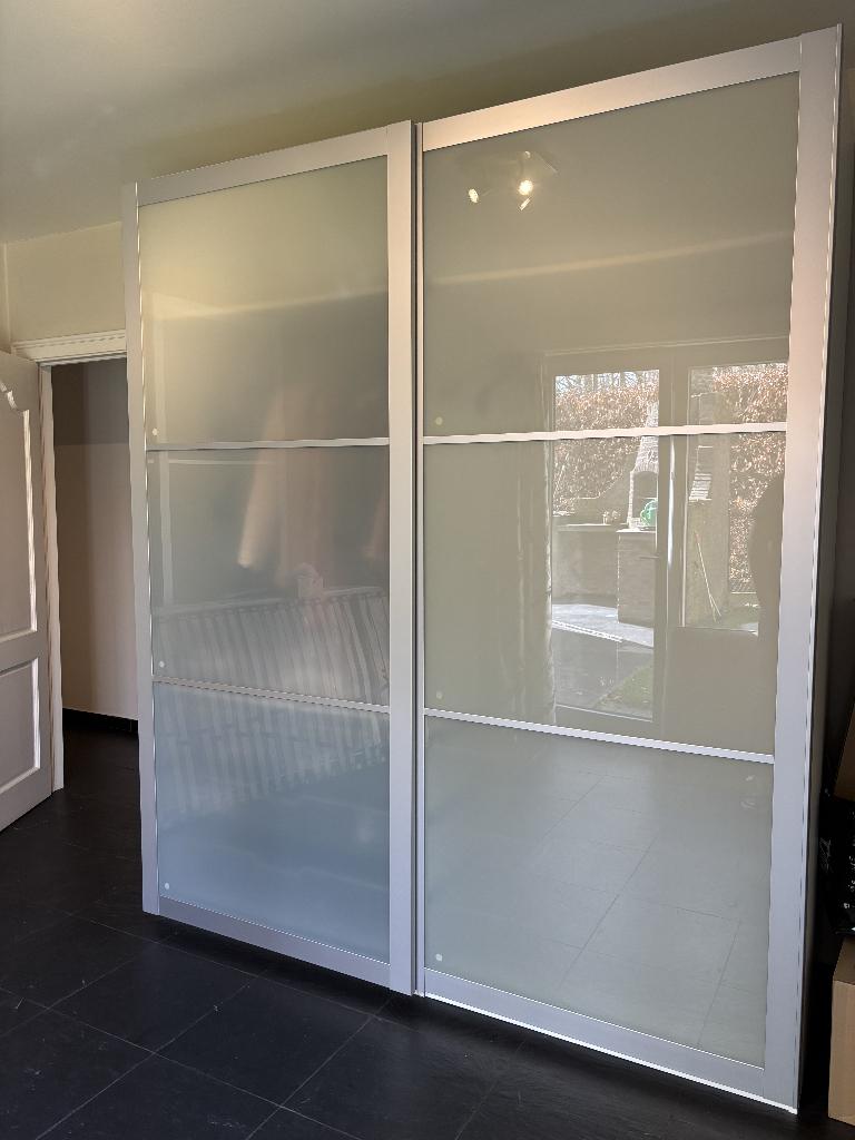 kast ikea pax met schuifdeuren en toebehoren, Gebruikt, 200 cm of meer, 150 tot 200 cm, Modern