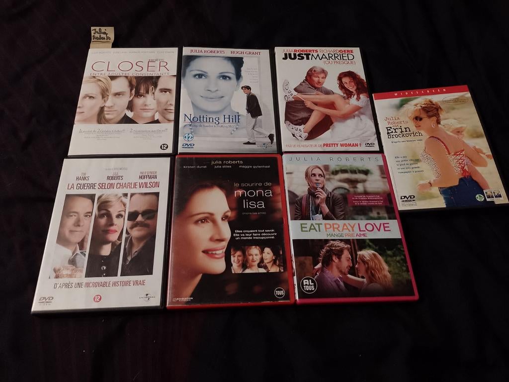 A vendre en DVD 7 films Julia Roberts, À partir de 9 ans, Enlèvement ou Envoi, Comme neuf, Comédie d'action