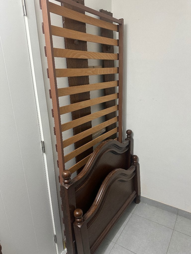 Half massieve slaapkamer, Enlèvement, Utilisé, Une personne, Donker eiken