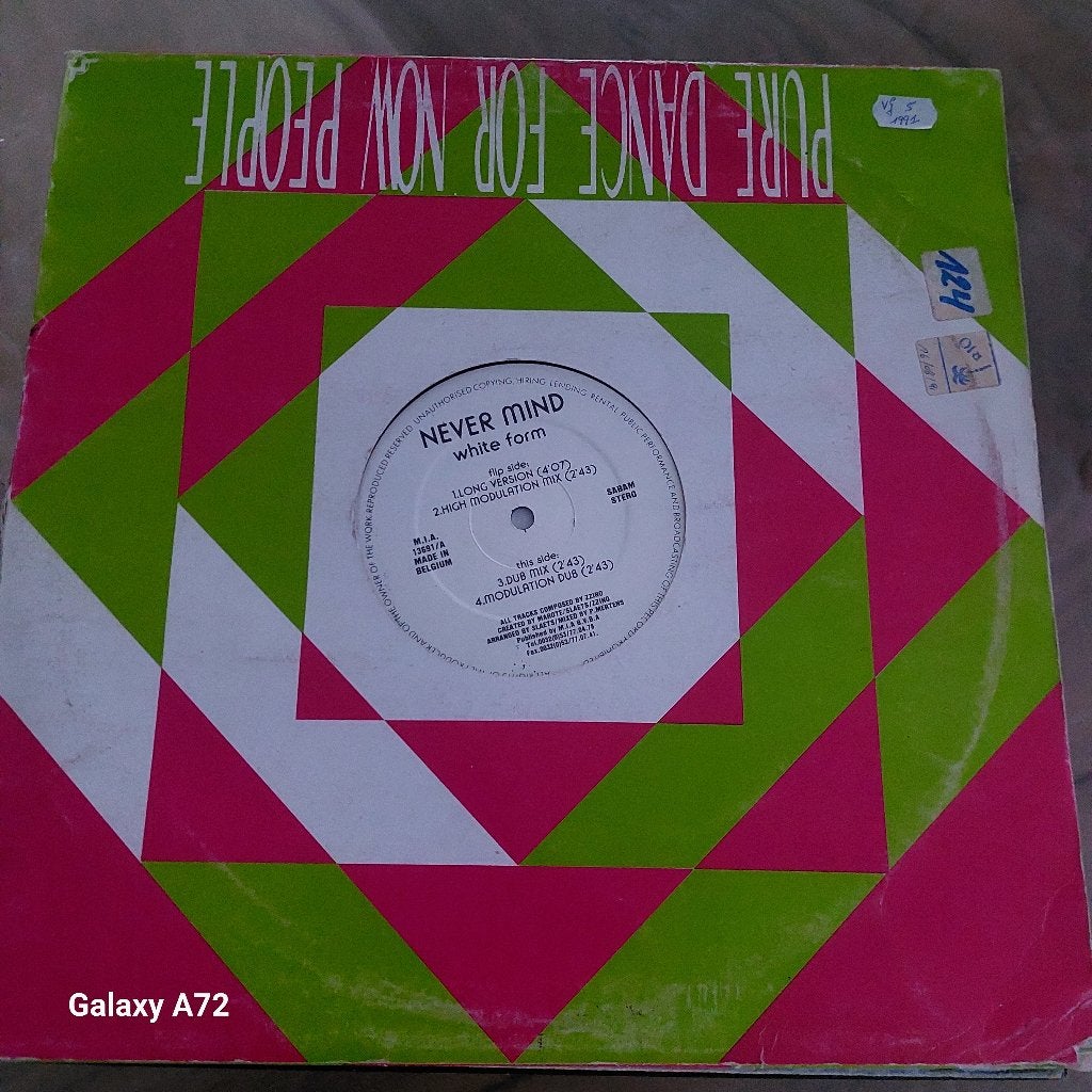 nevermind white form 12 inch maxi, Cd's en Dvd's, Vinyl | Dance en House, Gebruikt, Hardcore, Ophalen of Verzenden, 12 inch