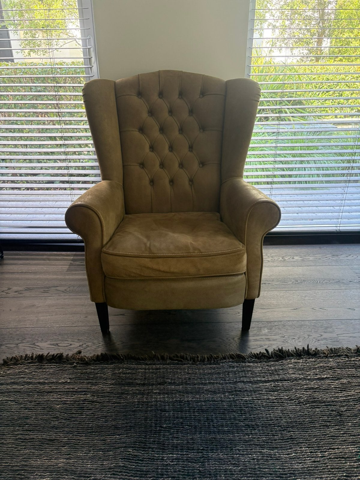 Comfortabele fauteuil / zetelstoel in goede staat, Ophalen, Zo goed als nieuw, 75 tot 100 cm, Leer