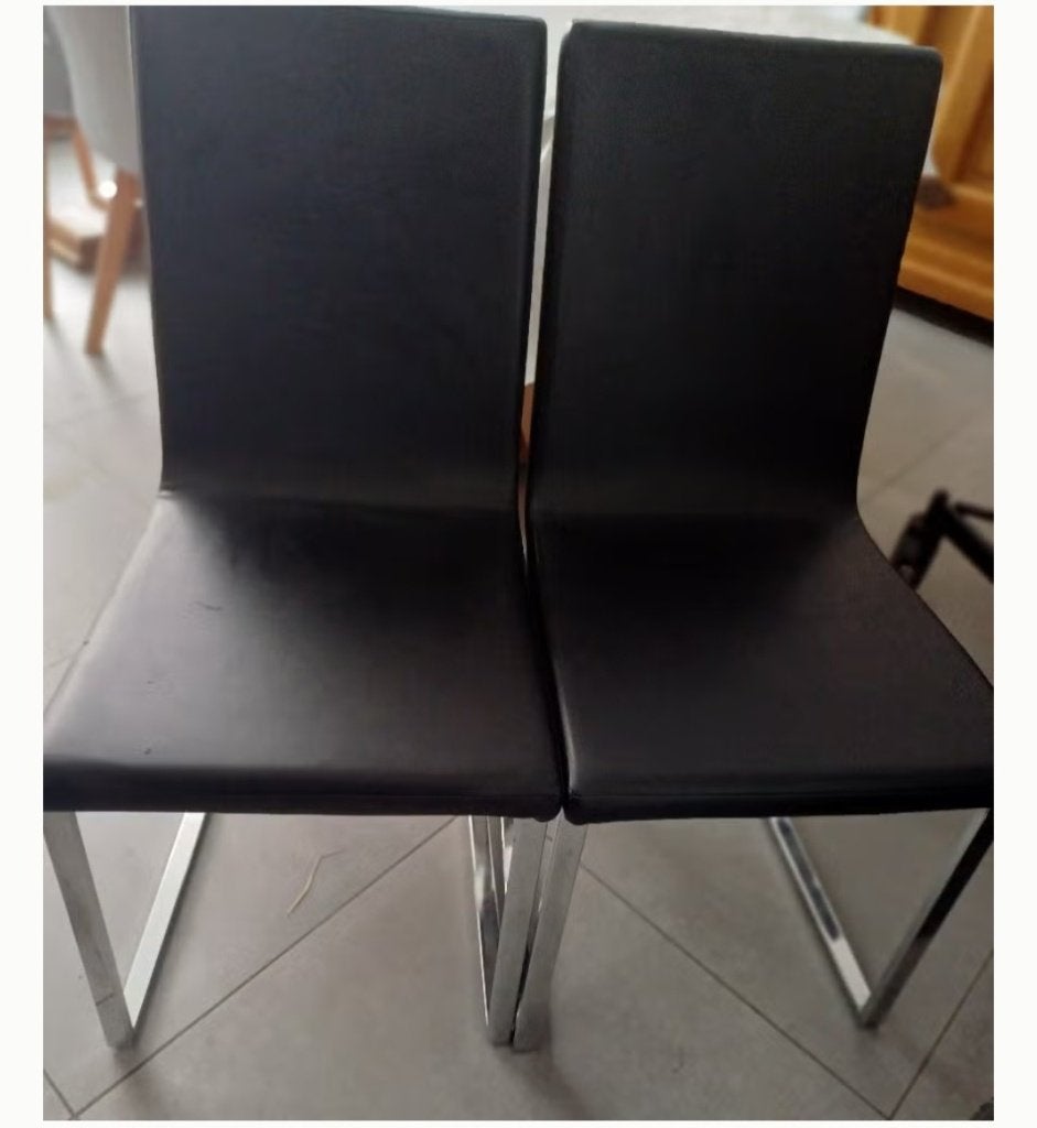 Stoelen, Huis en Inrichting, Ophalen, Kunststof, Gebruikt, Zwart