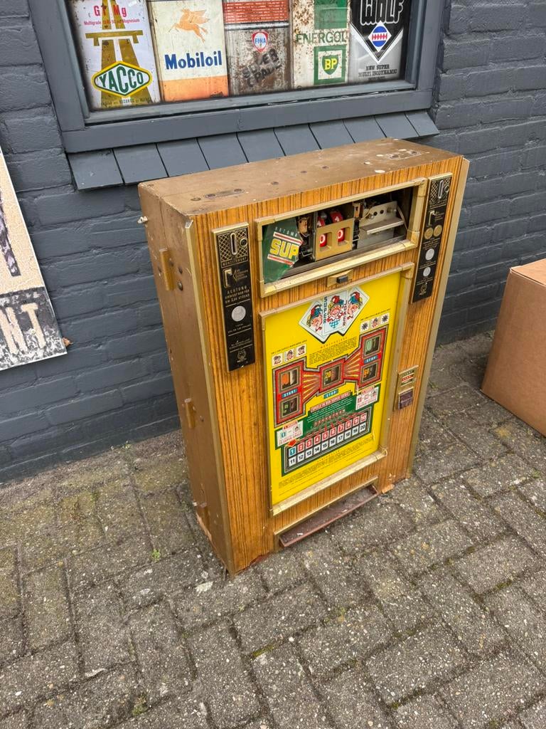 Oude Duitse Gokkast, Verzamelen, Automaten | Gokkasten en Fruitautomaten, Overige munten, Ophalen, Gebruikt