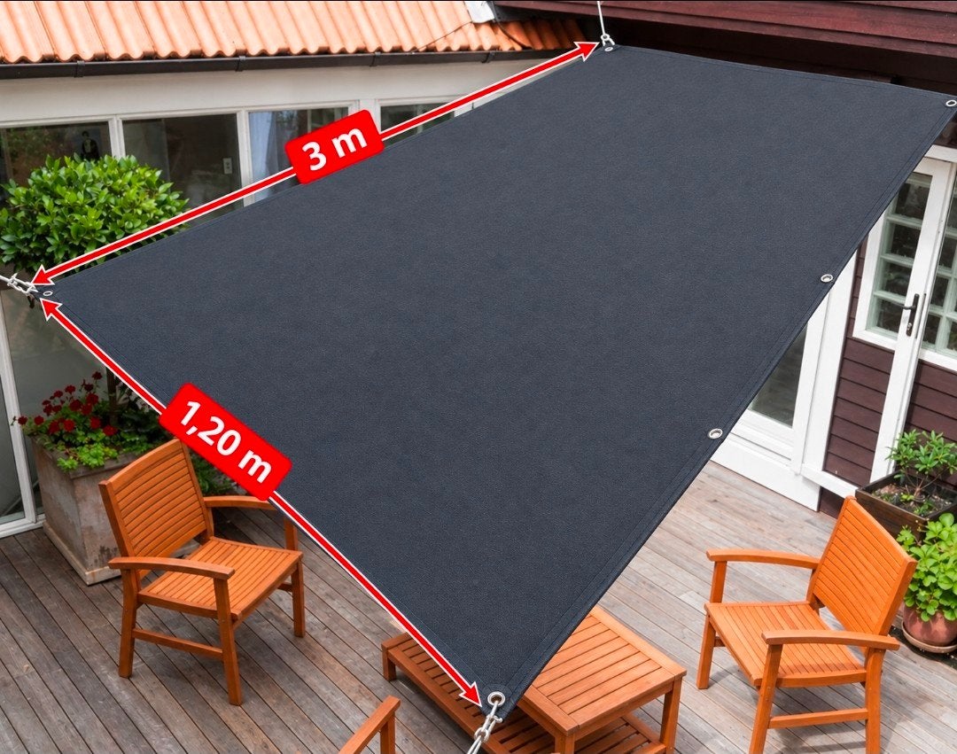 Toile d'ombrage anthracites neuve emballée, Enlèvement ou Envoi, Neuf