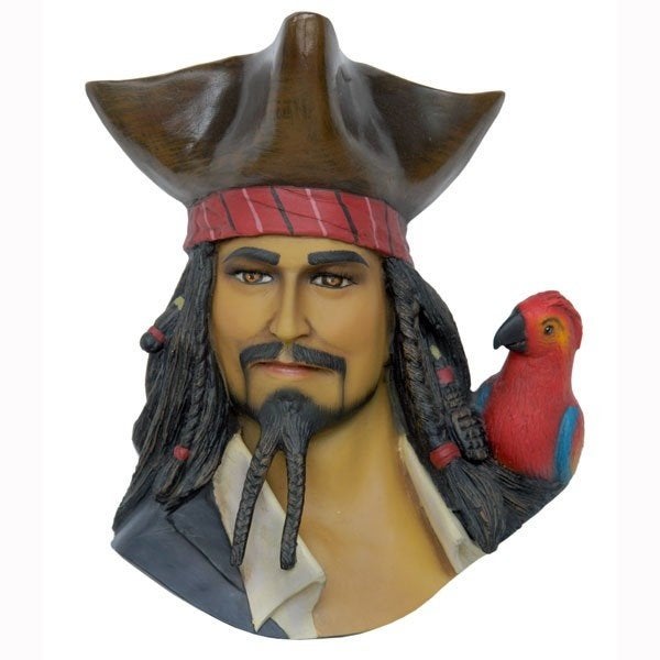 Pirate Head with bird – Piraat Hoogte 50 cm, Verzamelen, Ophalen, Nieuw