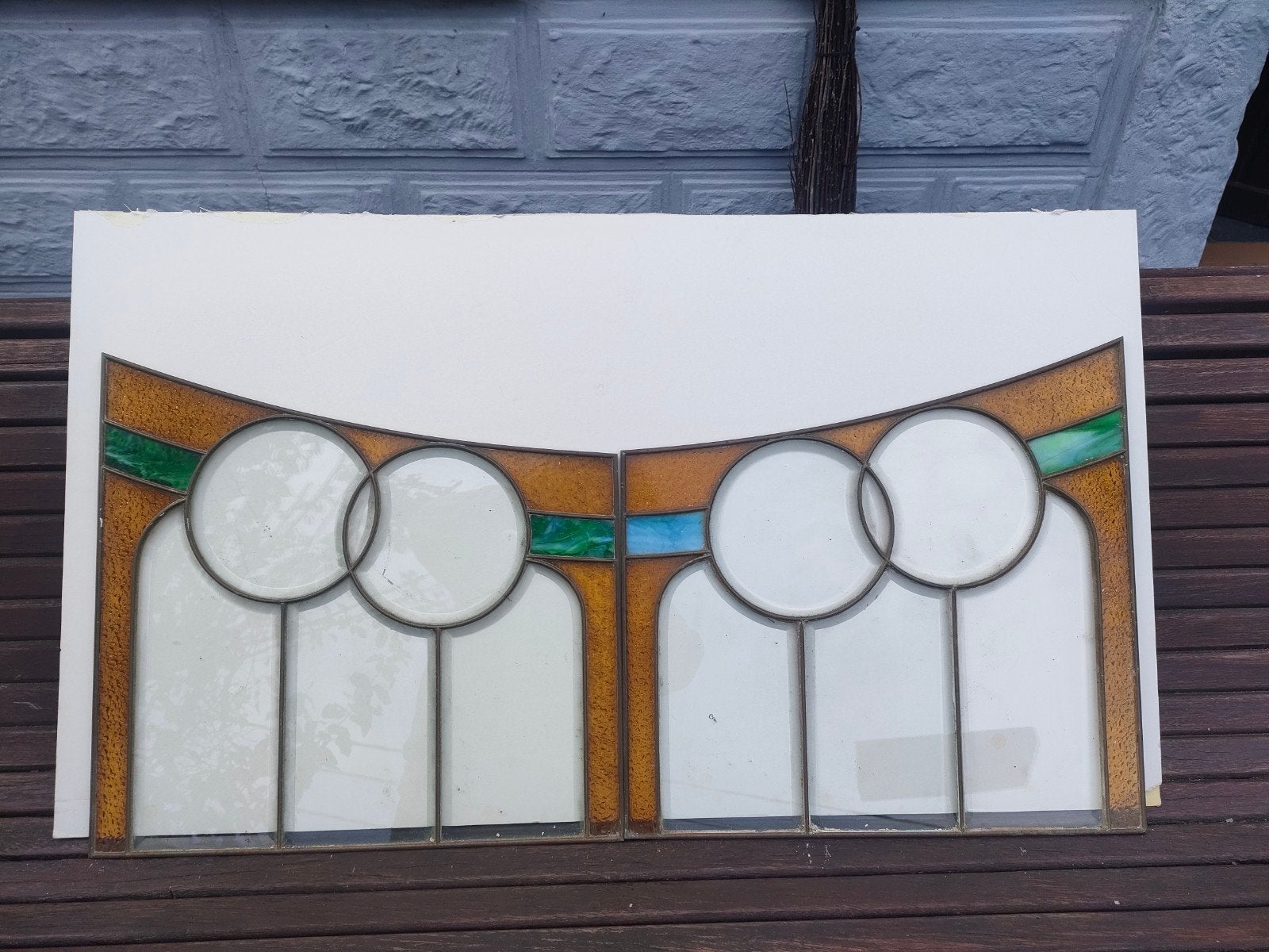 vitraux art déco encien, Enlèvement