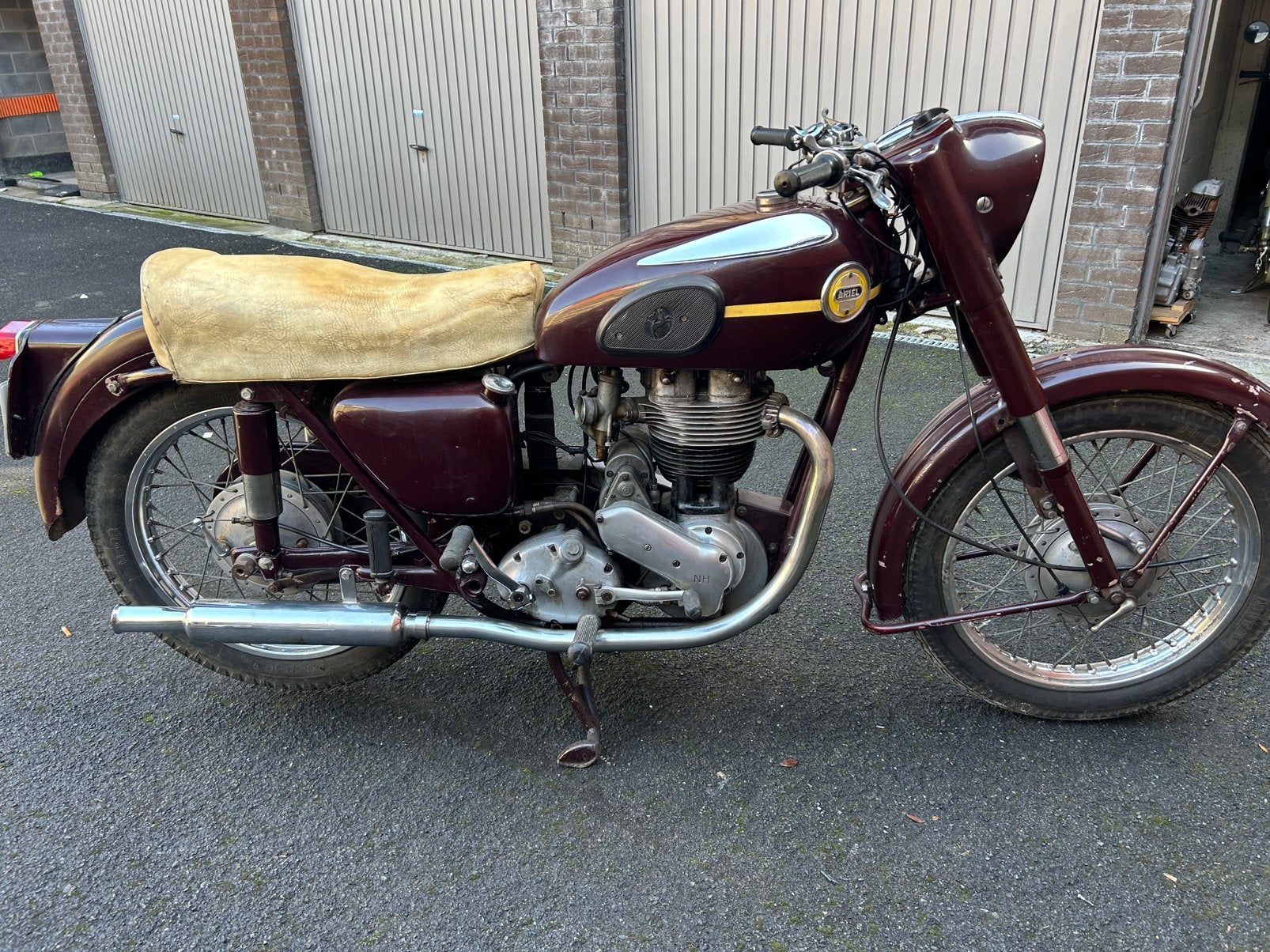 Moto Ariel 350nh 1956 roterend Frans papier in mooie staat, Motoren