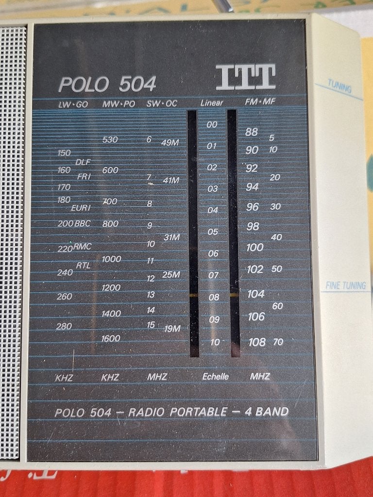 Vintage ITT Polo 504-radio - retro-look en tof geluid !!, Ophalen, Gebruikt, Radio