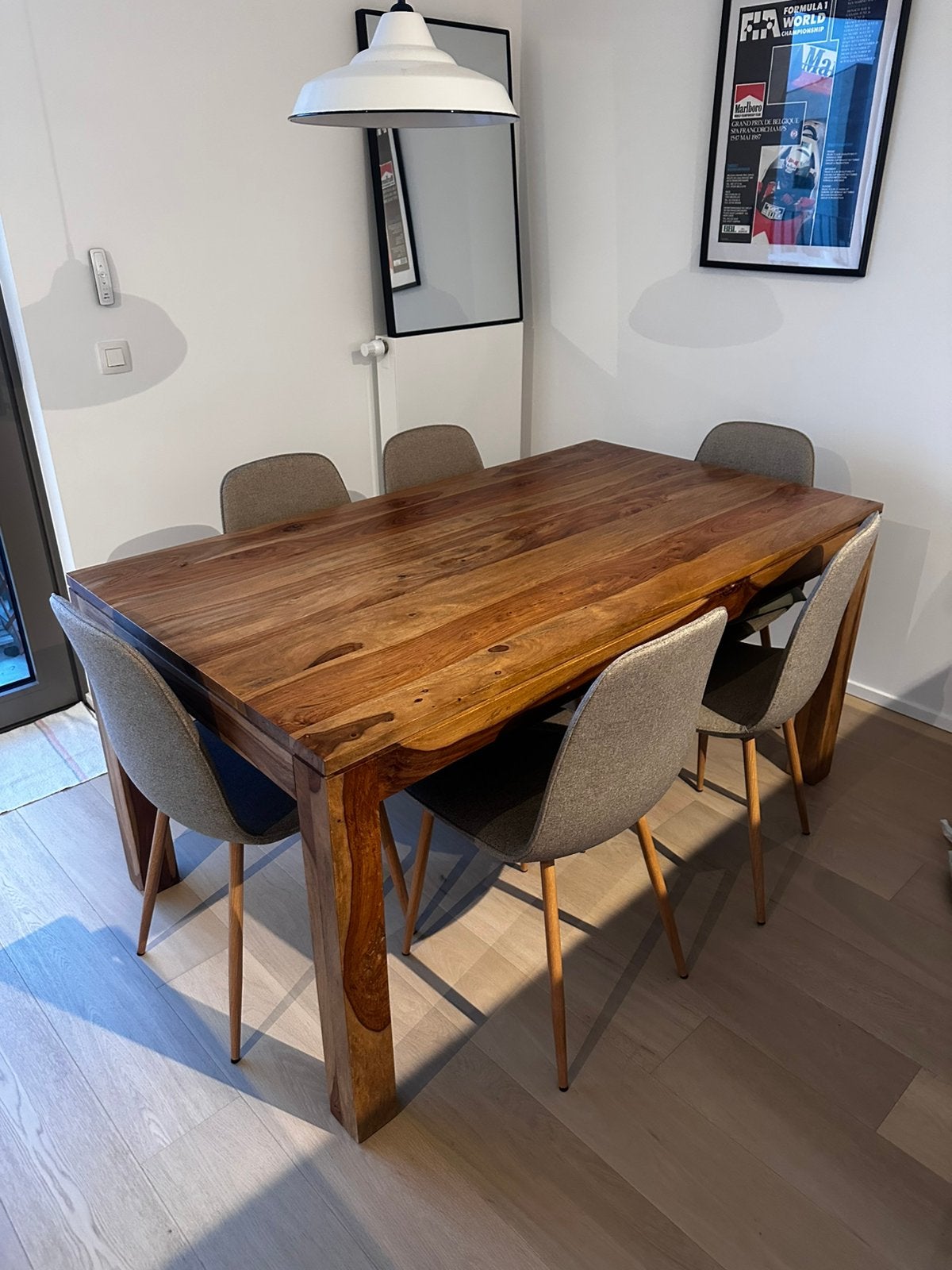 Table à manger - Maisons du monde, Teck, 150 à 200 cm, Cinq personnes ou plus, Comme neuf