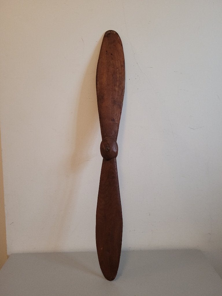 ancienne hélice en bois 92 cm vintage design, Antiquités & Art, 92 cm, Autres types, Brun, Bois
