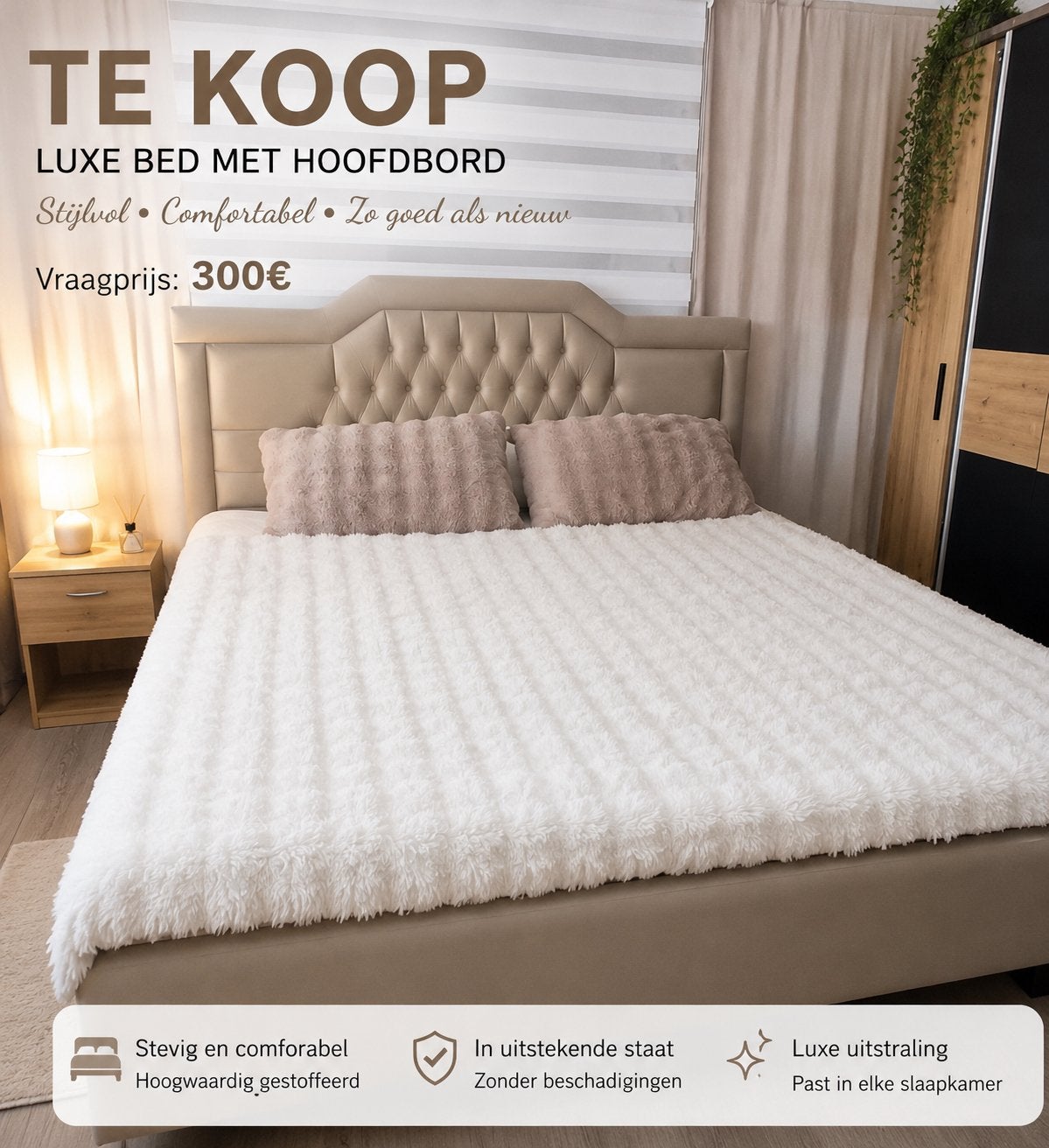 Bed te koop zonder matras, Enlèvement ou Envoi, Comme neuf