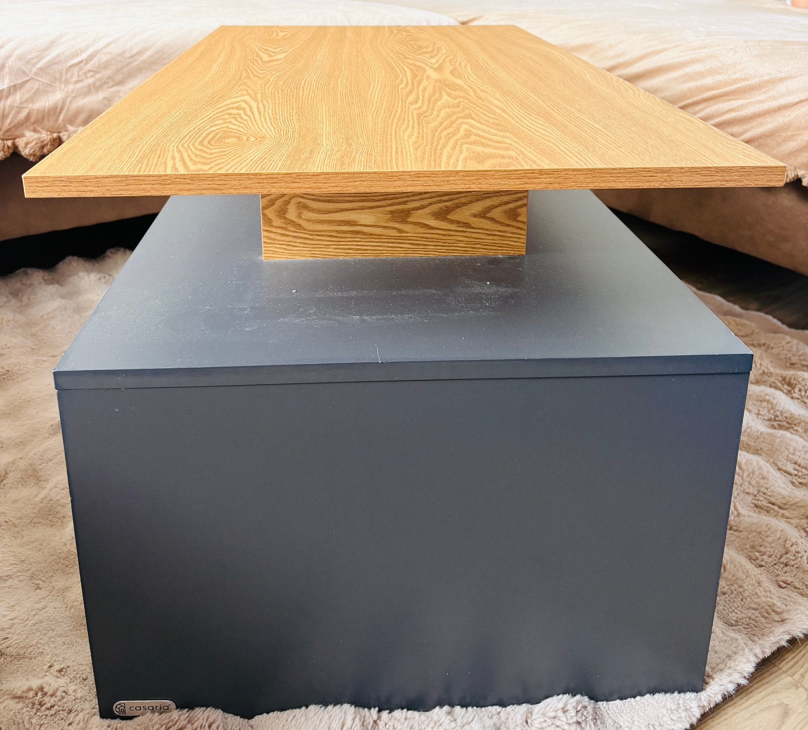 Table basse avec rangement intégré - Livraison possible, Enlèvement, Comme neuf