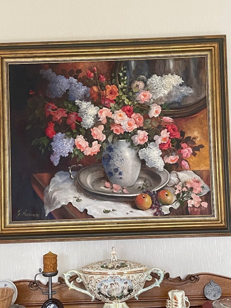 Schilderij Gaston noelanders, Doek, Gesigneerd, Olieverf, Klassiek