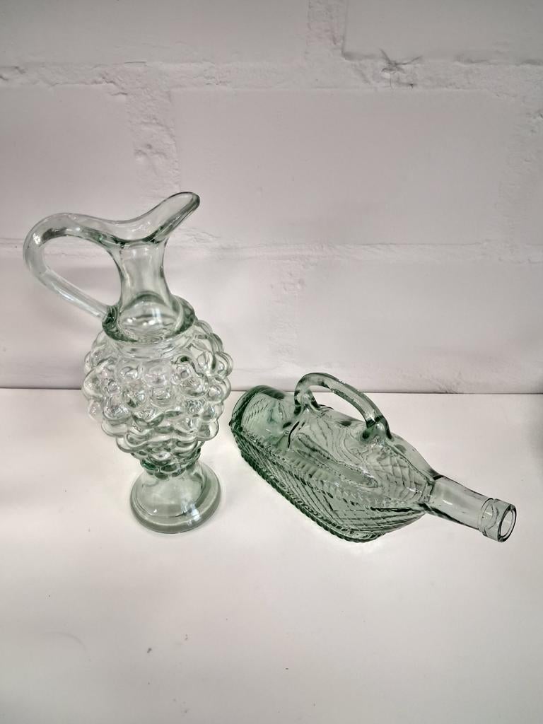 Karaf, 2 soorten in glas, Antiek en Kunst, Ophalen of Verzenden