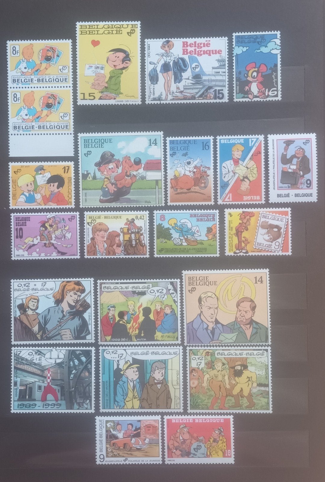 Lot de timbres belges BD à l'état neuf, Enlèvement ou Envoi, Neuf