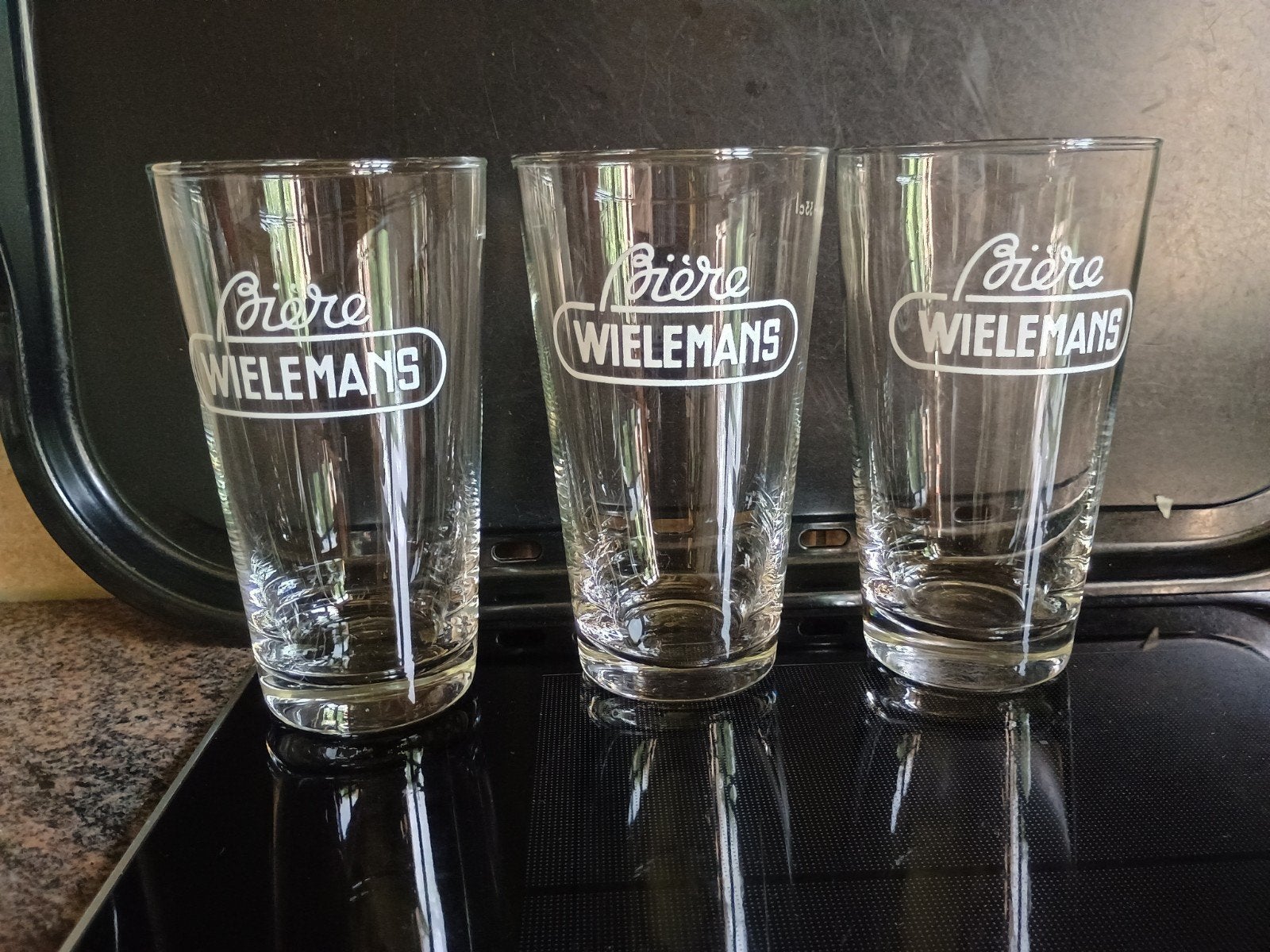 Wielemans glazen 33cl, Enlèvement ou Envoi