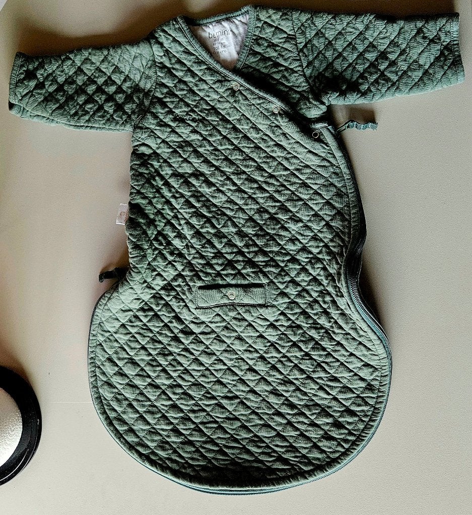 Bemini Magic Bag 1-4 maanden 1.5 TOG Dark Green plaid, Kinderen en Baby's, Ophalen, Zo goed als nieuw, Minder dan 70 cm, Slaapzak