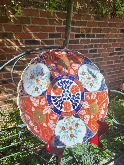 Belle grande assiette japonaise en porcelaine Imari —  34 cm, Enlèvement ou Envoi