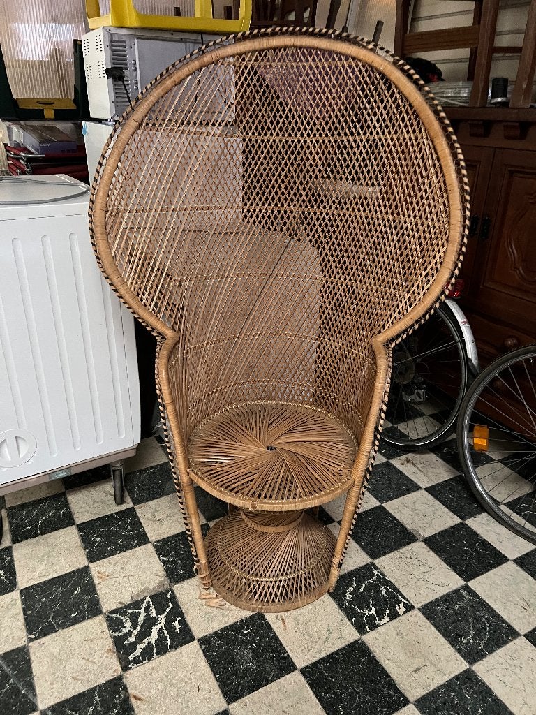 Chaise Emmanuel à vendre, Maison & Meubles, Osier ou Rotin, Enlèvement, Utilisé, Une