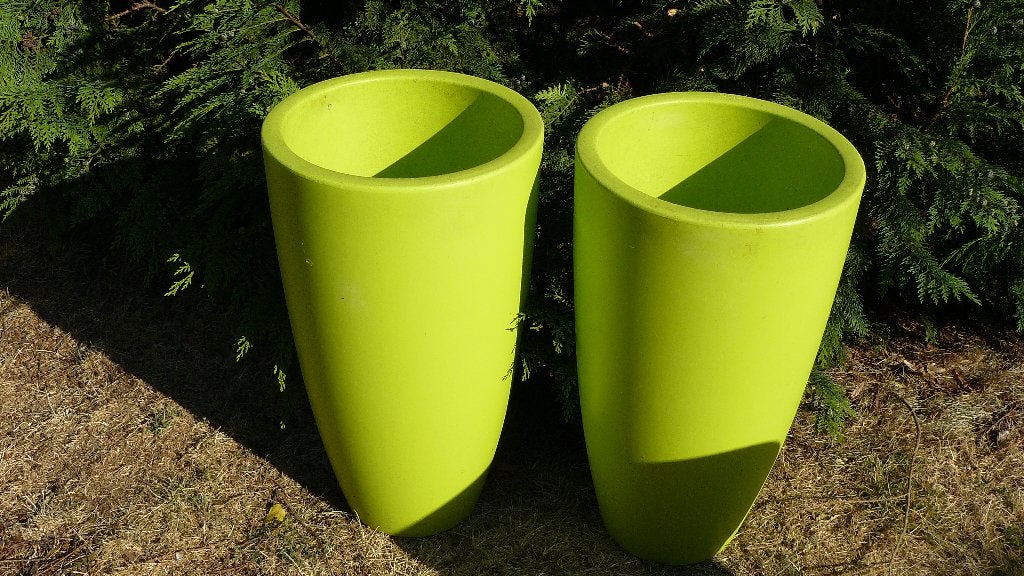 Paire de pots de Jardin, 40 à 70 cm, 25 à 40 cm, Rond, Comme neuf