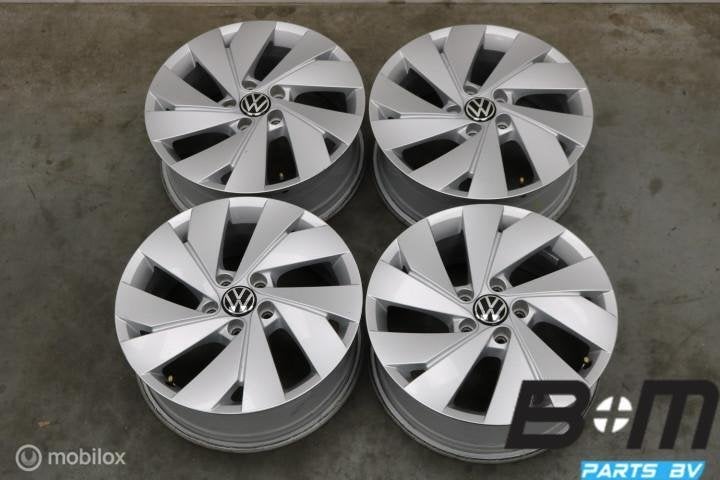 ORIGINEEL! 17 inch Belmont velgen VW Golf / Caddy 5H0601025B, Auto-onderdelen, Banden en Velgen, Gebruikt, Velg(en), 17 inch, Personenwagen