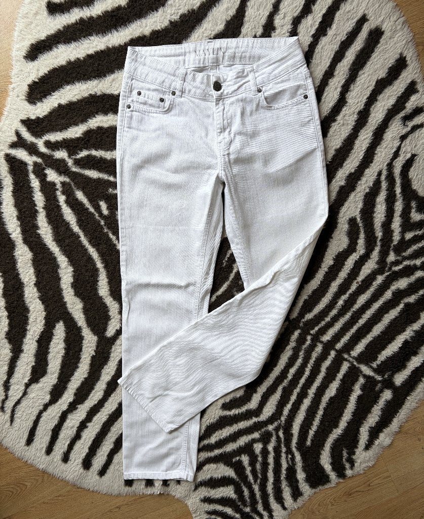 Maylin jeans wit met strass, rechte pijpen, 36 (S), Kleding | Dames, Spijkerbroeken en Jeans, Wit, Ophalen of Verzenden, Zo goed als nieuw