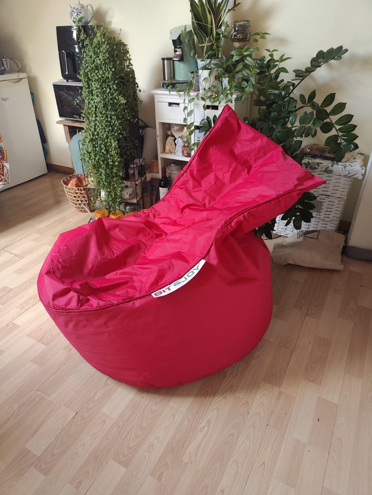 XXL zitzak van Sit&Joy in fuchsia/frambooskleur, Ophalen, Zitzak