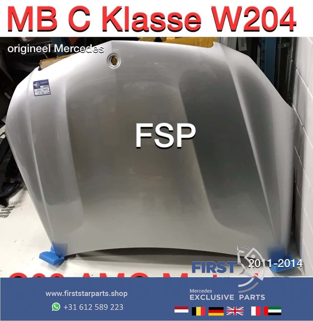 W204 C63 AMG FACELIFT MOTORKAP A2048801257 WIT / ZWART / GRI, Utilisé, -, Capot moteur, Avant
