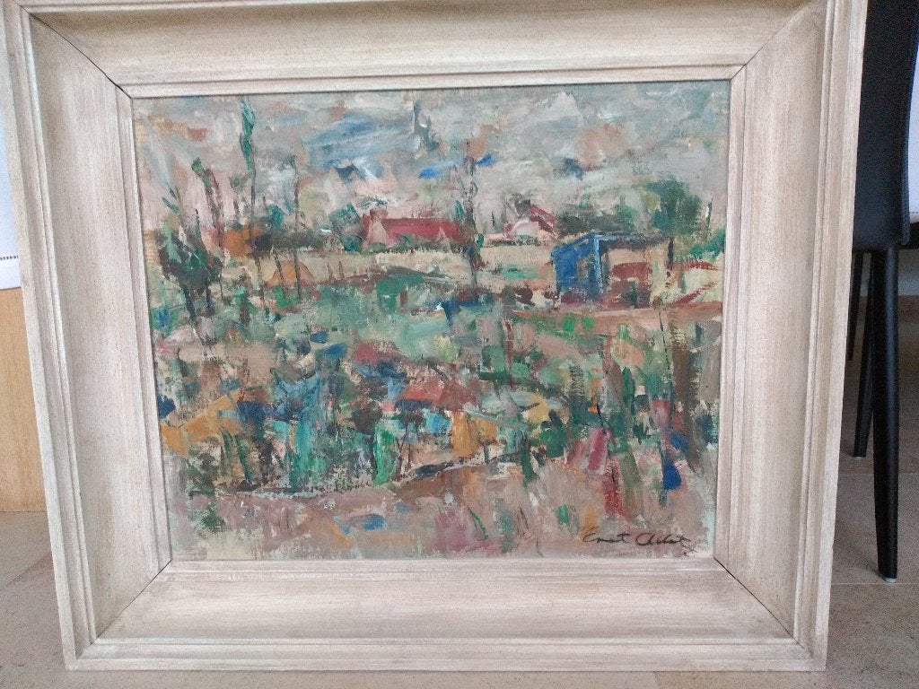 Schilderij Ernest Albert, Ophalen, Paneel, Landschap, Olieverf