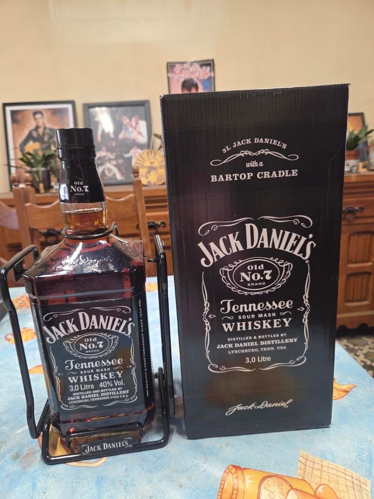 Bouteille Jack Daniel's 3 Litres avec Caddle., Neuf, Enlèvement ou Envoi, Pleine, Autres types