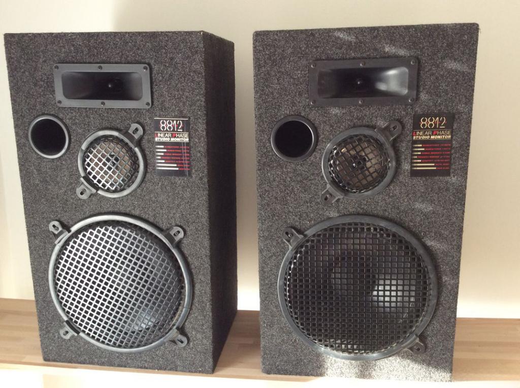 Paire enceintes 240W - Linear Phase 8812 Studio Monitor, Comme neuf, Enlèvement, 120 watts ou plus, Haut-parleur central