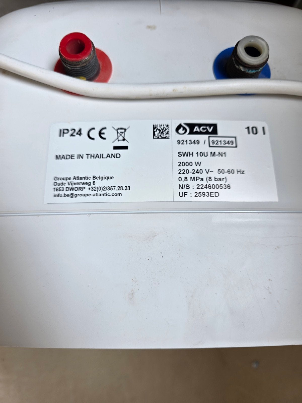 Water boiler 10L zo goed als nieuw., Doe-het-zelf en Bouw, Ophalen