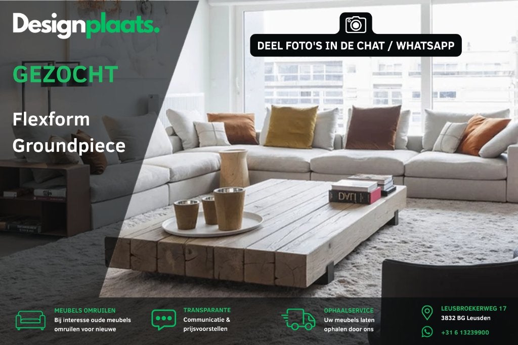 GEZOCHT: Flexform Groundpiece - Directe Inkoop, Huis en Inrichting, Ophalen of Verzenden, Design Bankstellen Flexform
