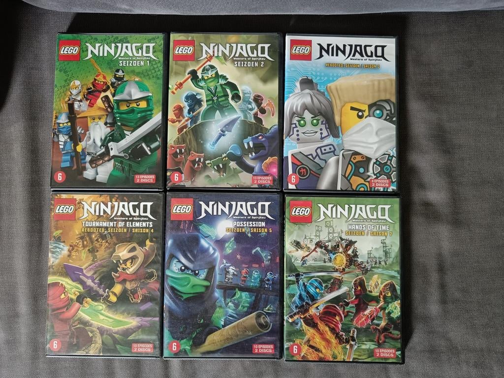 LEGO ninjago seizoen 1, 2, 3, 4, 5 en 7 DVD, Ophalen